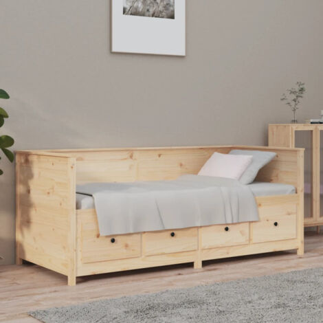 vidaXL Lit de jour sans matelas 90x190 cm bois de pin massif (1/5)