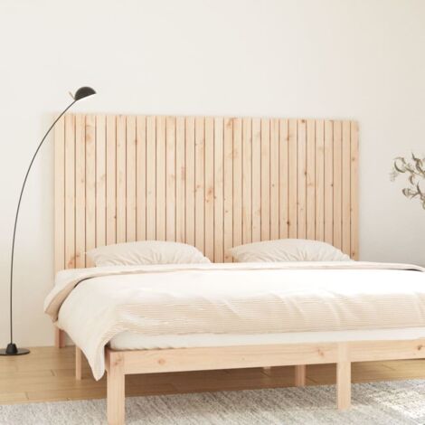 Vidaxl – Tête de lit murale en bois massif de pin 204x3x110 cm – Design classique – Excellent soutien pour lecture et télévision
