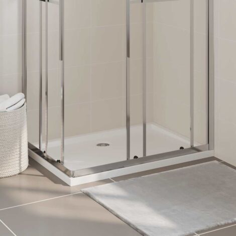 Vidaxl – Receveur de douche à carreler 70x100 cm – ABS renforcé fibre de verre – Seuil bas pour accès facile – Bonde de vidage incluse