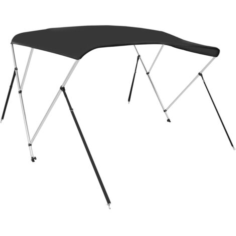 Auvent bimini à 3 arceaux noir 183x140x137 cm vidaXL