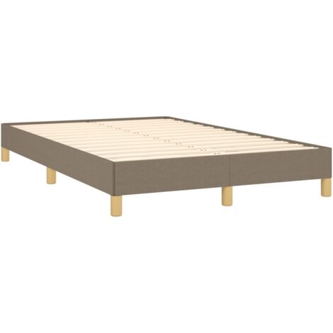 vidaXL Cadre de lit sans matelas taupe 120x190 cm tissu (1/5)