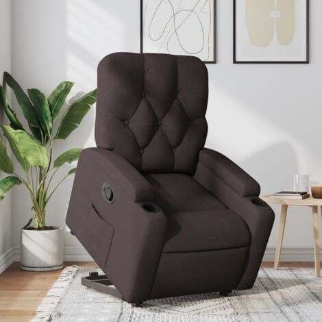 Fauteuil inclinable marron foncé tissu vidaXL783293