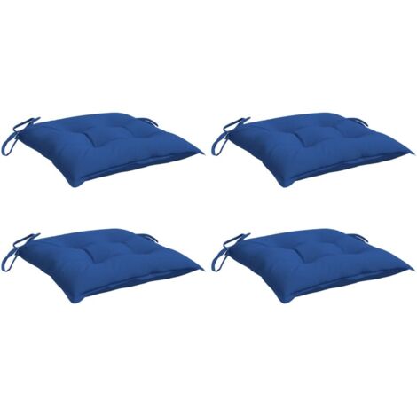 Coussins de chaise lot de 4 bleu 40x40x7 cm tissu oxford vidaXL