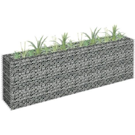Vidaxl – Lit surélevé à gabion acier galvanisé 180x30x60 cm – Conception de grille stable – Capacité de charge élevée – Facile à assembler