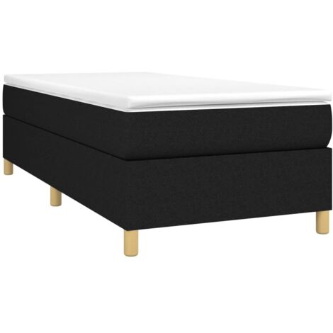 Cadre de lit sans matelas noir 90x200 cm tissu vidaXL