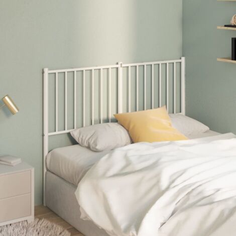 Tête de lit Style Scandinave pour chambre à coucher métal blanc 120 cm vidaXL (1/5)