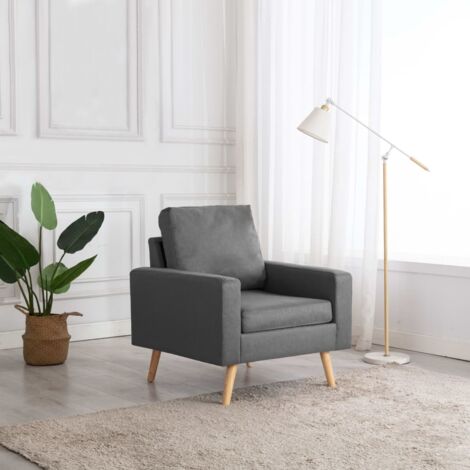 Fauteuil gris foncé tissu vidaXL