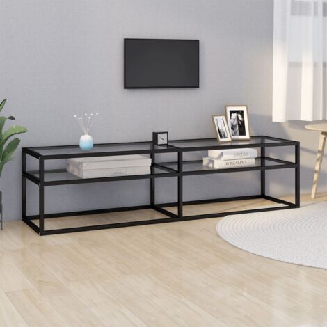 Meuble TV transparent 160x40x40,5 cm verre trempé vidaXL (1/5)