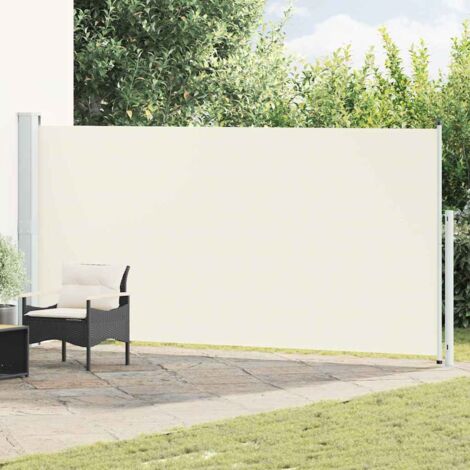 Auvent latéral rétractable de patio 180x500 cm Crème vidaXL