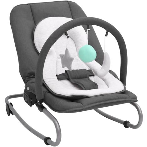 vidaXL Transat pour bébé Anthracite Acier (1/6)