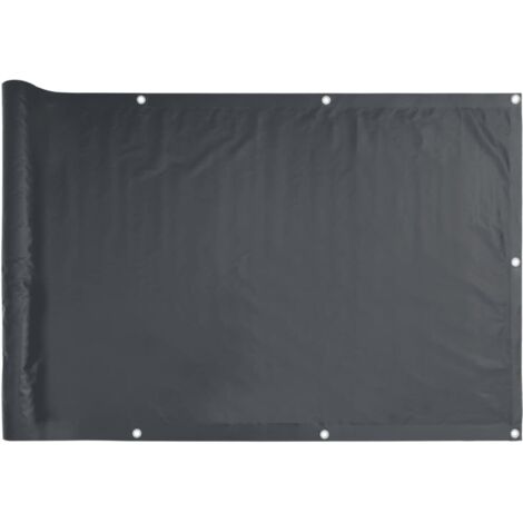 Vidaxl – Écran de balcon imperméable 75x600 cm – Tissu Oxford enduit PU – Protection UV – Œillets en aluminium – Corde synthétique incluse