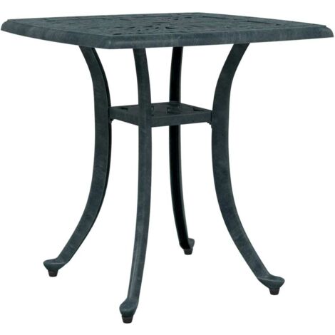 vidaXL Table de jardin vert 53x53x53 cm aluminium coulé
