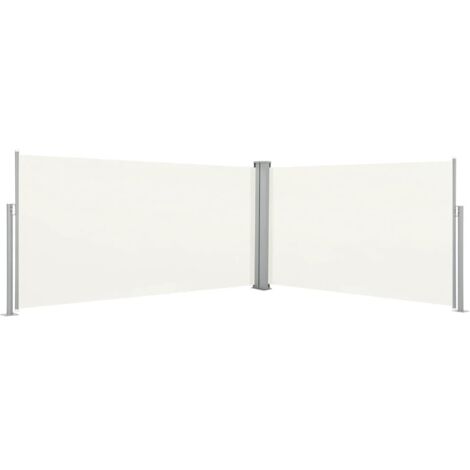 Vidaxl – Auvent latéral rétractable 160x600 cm crème – Tissu polyester résistant aux UV – Cadre en acier – Installation facile