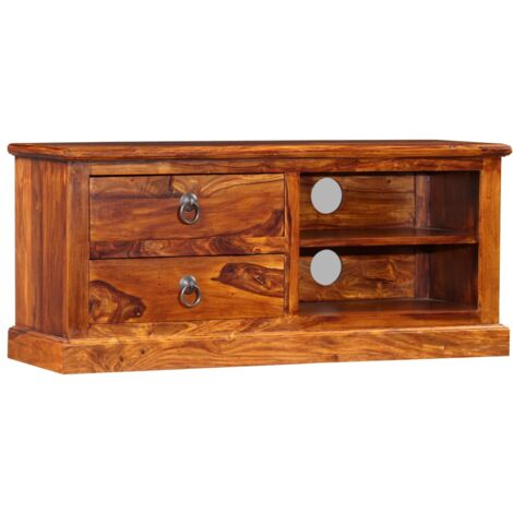 Meuble TV Bois massif de Sesham 90x30x40 cm vidaXL (1/5)