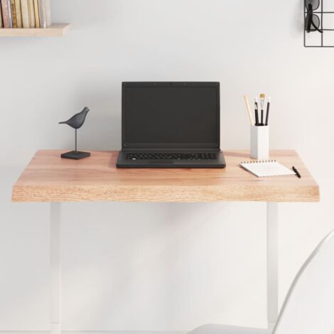 Vidaxl – Dessus de table en bois de chêne massif traité – Surface vernie – Bord vif – Pour renouveler tables à domicile ou commerciales (1/6)