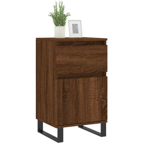 vidaXL Buffets 2 pcs chêne marron 40x35x70 cm bois d'ingénierie