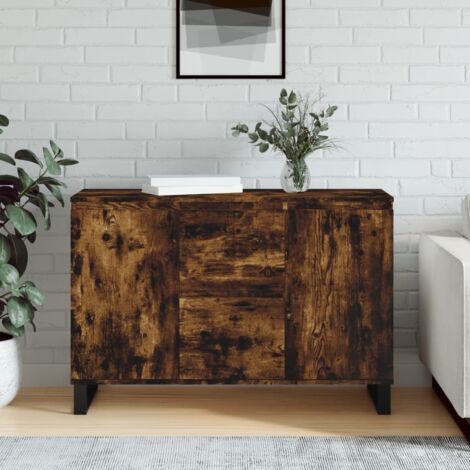Buffet chêne fumé 101,5x35x70 cm bois d'ingénierie vidaXL