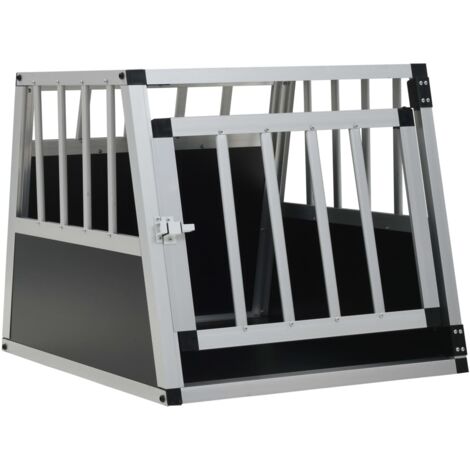 Vidaxl – Caisse de transport pour chien 54x69x50 cm – Aluminium et MDF – Raccords d'angle en plastique – Conception légère et aérée