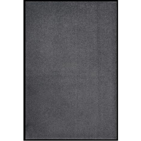 Vidaxl – Paillasson anthracite 80x120 cm – Surface en velours – Dessous antidérapant en vinyle – Pour entrées intérieures et extérieures