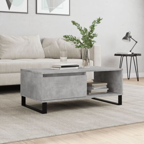 Table basse Gris béton 90x50x36,5 cm Bois d'ingénierie vidaXL