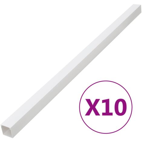 Vidaxl – Goulotte de câble 40x25 mm 10 m PVC – Montage facile au mur – Pour cacher câbles téléphoniques et de haut-parleurs – Flexible et personnalisable
