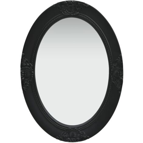 Miroir mural style baroque 50x70 cm noir vidaXL