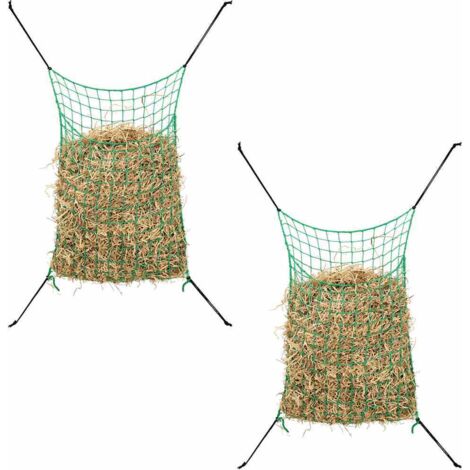 vidaXL Filets à foin 2 pcs rectangulaire vert 200x120 cm PP