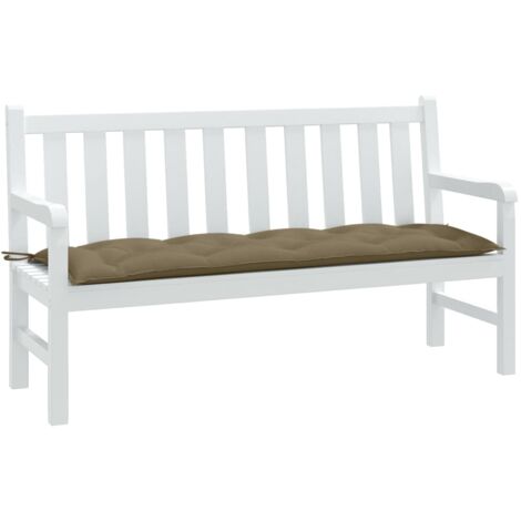 vidaXL Coussin de banc de jardin taupe mélangé 150x50x7 cm tissu