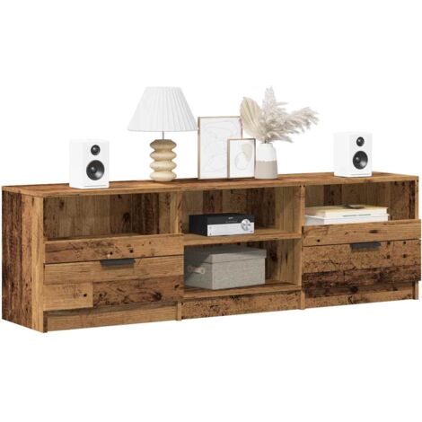 Vidaxl – Meuble TV en bois d'ingénierie 150x33,5x45 cm – Grand espace de rangement – Surface résistante à l'humidité – Style vintage (1/5)