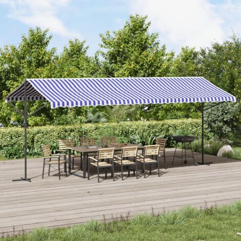 Vidaxl – Auvent autoportant 600x300 cm – Tissu polyester 180 g/m² avec revêtement PU – Structure en acier – Résistant aux UV