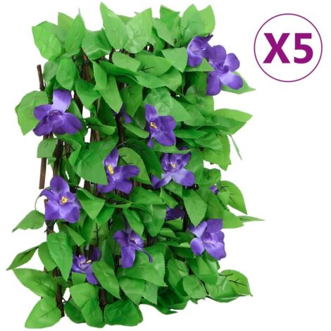 vidaXL Artificial Ivy Trellis Expandable 5 pcs Green 180x20 cm