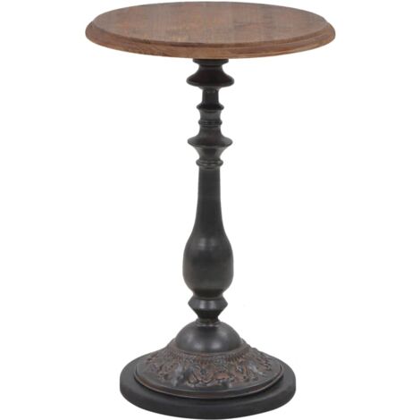 vidaXL Table d'appoint Bois de sapin massif 40 x 64 cm Marron