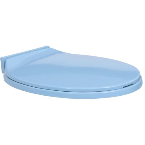 vidaXL Soft-Close Toilet Seat Blue Oval