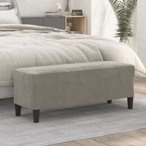 Banc Gris clair 100x35x41 cm Velours vidaXL (1/5)