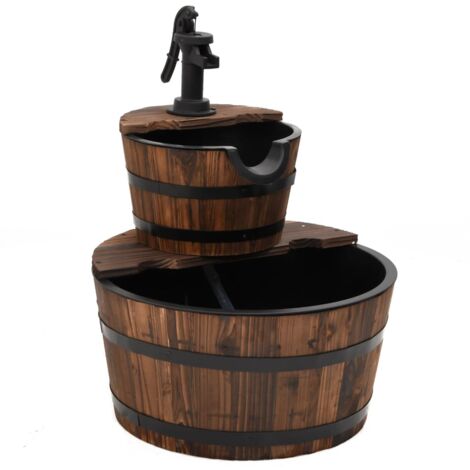 Fontaine à eau avec pompe 44,5x44,5x58 cm Bois de sapin massif