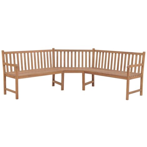 vidaXL Banc d'angle de jardin 185x185x90 cm bois de teck solide (1/5)