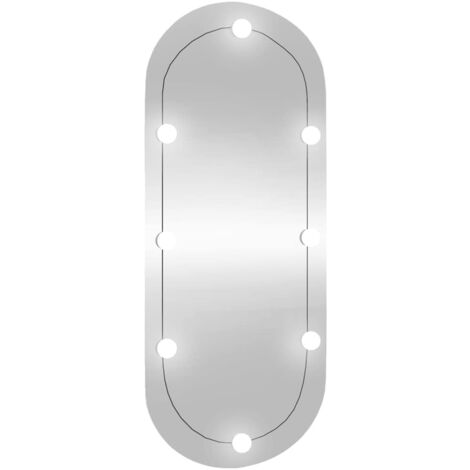 Miroir mural avec lumières LED 45x100 cm verre ovale vidaXL (1/5)