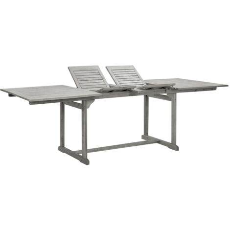 vidaXL Table à dîner de jardin (160-240)x100x75cm Bois d'acacia massif