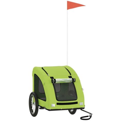 Remorque de vélo pour animaux de compagnie vert vidaXL