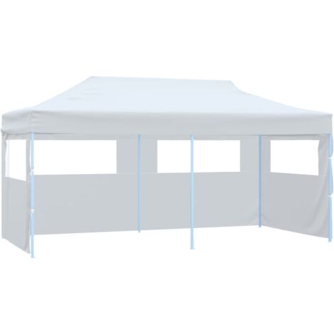 Vidaxl – Tente de réception pliable 3x6 m – Structure en acier inoxydable – Résistante aux UV et à l'eau – 3 parois latérales amovibles avec fenêtres