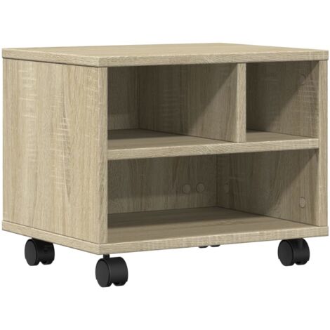 vidaXL Support d'imprimante avec roulettes chêne sonoma 41x32x34,5 cm