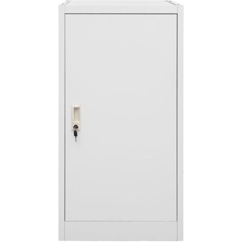 Vidaxl – Armoire à selles gris clair 53x53x105 cm – Acier – Compartiment verrouillable – 4 crochets – Porte-selle réglable en hauteur