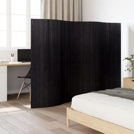 Vidaxl – Paravent en bambou noir 250 cm – Séparateur de pièce 165 cm – Résistant à l'eau et durable – Pour espaces intérieurs
