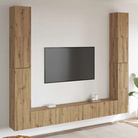 vidaXL Meubles TV muraux 6 pcs chêne artisanal bois d'ingénierie (1/5)