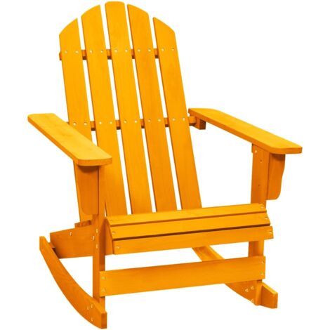vidaXL Garden Adirondack Rocking Chair Solid Fir Wood Orange (1/6)