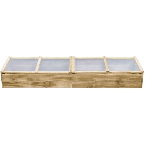 Vidaxl – Serre en bois de pin imprégné 200x50x35 cm – Résistante aux intempéries – Toit pour protection hiver – Pour usage extérieur