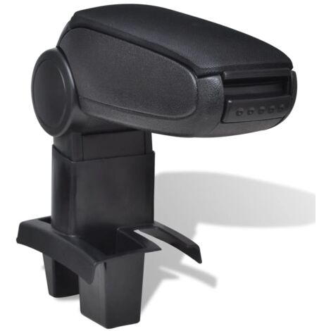 Destockoutils – Accoudoir de voiture réglable pour Peugeot 307 (2004) – Compartiment de rangement intégré – Base en plastique robuste – Couvercle rembourré en polyester