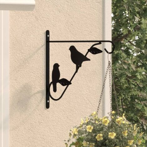 Supports de panier suspendu 4 pcs noir acier vidaXL (1/5)