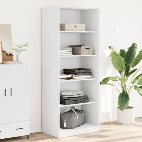 vidaXL Garde-robe blanc 80x50x200 cm bois d'ingénierie (1/5)