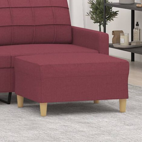 Repose-pied Rouge bordeaux 70x55x41 cm Tissu vidaXL